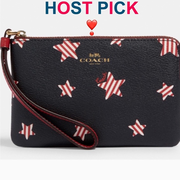 Coach Handbags - COACH CORNER ZIP WRISTLET W/AMERICANA STAR PRINT